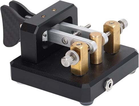 AqxReight Morse Key Double Paddle CW Teleg Tapper للتدريب من السهل على Inst و 5 مم ستيريو (أسود) in Saudi Arabia