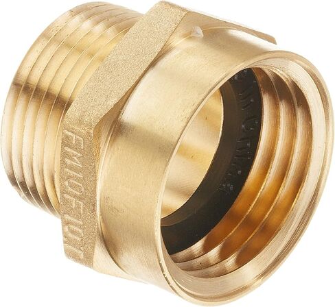 Dixon Valve FM10F10T Brass Fire Equipment, Hex Nipple, 1" NST (NH) Female x 1" NPT Male in Saudi Arabia