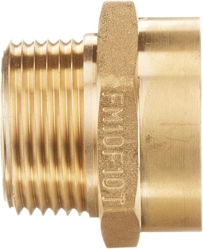Dixon Valve FM10F10T Brass Fire Equipment, Hex Nipple, 1" NST (NH) Female x 1" NPT Male in Saudi Arabia
