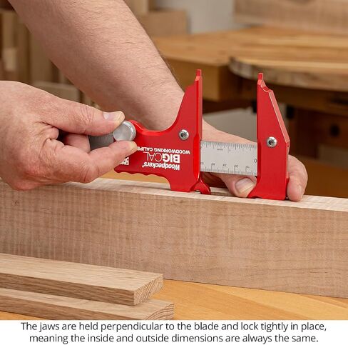 Woodpeckers Bigcal Woodworking Calipers مجموعة Deluxe ، 12in/300mm و 24in/600mm ، مصنوعة الولايات المتحدة ، مراجع وخارجية مراجع وعمق - BC -DLX in Saudi Arabia