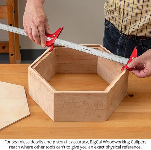 Woodpeckers Bigcal Woodworking Calipers مجموعة Deluxe ، 12in/300mm و 24in/600mm ، مصنوعة الولايات المتحدة ، مراجع وخارجية مراجع وعمق - BC -DLX in Saudi Arabia