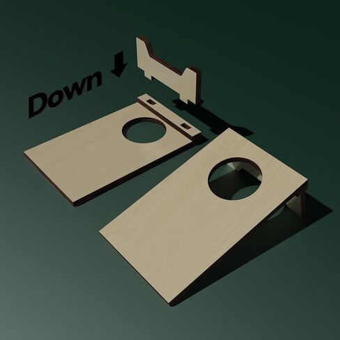 2PCS Mini Tabletop Cornhole Boards, 4.7" W x 7.7" L Wooden Desktop Toss Game with 8 Bean Bags, Portable Game Set for Travel Home in Kuwait