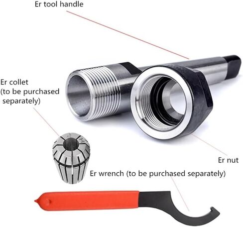 MT1/MT2/MT3/MT4 MTA1 MTA2 MTA3 MTA4 Morse taper ER11/ER16/ER20/ER25/ER32/ER40 collet chuck Holder,CNC tool holder clamp.(MTA2-ER16) in Kuwait
