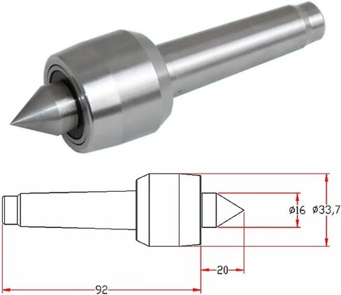 Light Duty Live Center MT2 MORSE TAPER CNC ROTARY AXIS TAILSTOCK CUTTER TOOTE TOO TOM in Kuwait