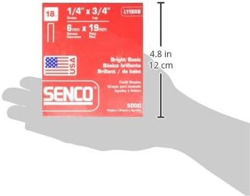 Senco L11brb 18 Gauge by 1/4 "Crown by 3/4" Staples Bright Basic Staples (5 ، 000per Box) in Saudi Arabia