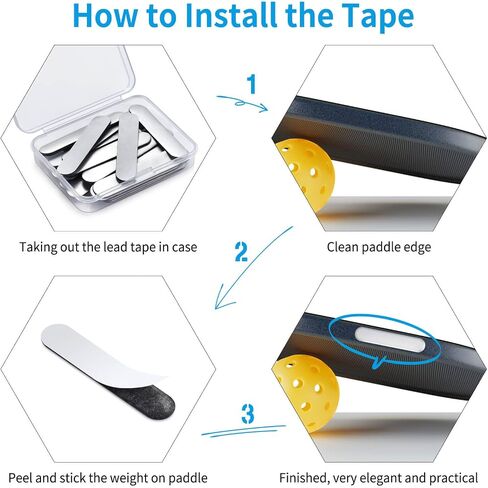 30PCS Lead Tapes, 3g High Adhesive Lead Tape for Pickleballs,Tennis, Golf Clubs, Adjust The Paddle Weighted Lead Tape and Add Swing Weight in Kuwait