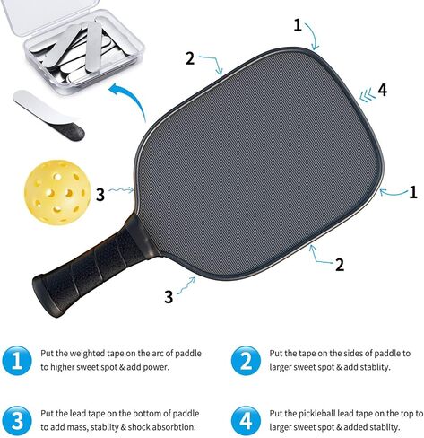 30PCS Lead Tapes, 3g High Adhesive Lead Tape for Pickleballs,Tennis, Golf Clubs, Adjust The Paddle Weighted Lead Tape and Add Swing Weight in Kuwait