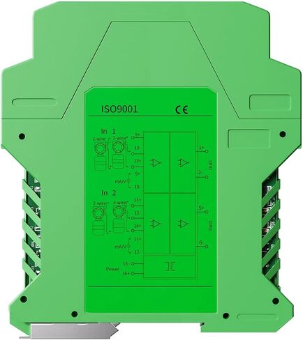MNEXQML 1PCS Signal Isolator 4-20mA 0-10V Signal Converter 1 in 1 Out 2 in 2 Out 4 to 20mA 0 to 10V Signal Isolator(2IN2OUT,Output 0-10V_Input 0-10V_DC24V) in Saudi Arabia