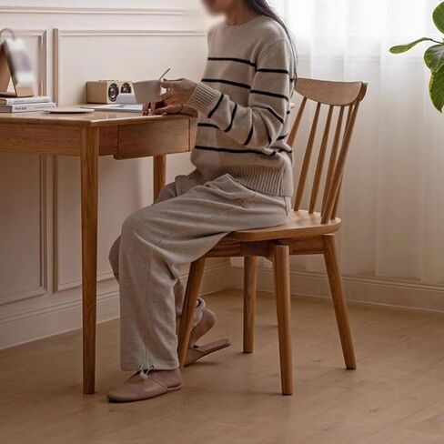 Office Chair Solid Wood Kitchen Dining Chair Swivel Book Chair Home Armless Side Chair Suitable for Home, Terrace and Restaurant Home Office Desk Chairs(B) in Saudi Arabia