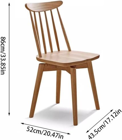 Office Chair Solid Wood Kitchen Dining Chair Swivel Book Chair Home Armless Side Chair Suitable for Home, Terrace and Restaurant Home Office Desk Chairs(B) in Saudi Arabia