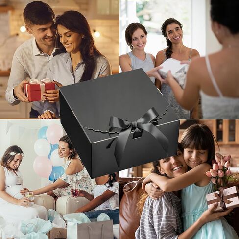 Unicopak 6 Pack 8x8x4 صناديق هدايا بيضاء مع أغطية للهدايا مربع هدايا بيضاء للهدايا للهدايا حفل زفاف عيد ميلاد مربع اقتراح in Kuwait
