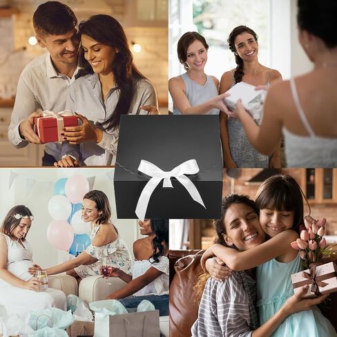 Unicopak 6 Pack 8x8x4 صناديق هدايا بيضاء مع أغطية للهدايا مربع هدايا بيضاء للهدايا للهدايا حفل زفاف عيد ميلاد مربع اقتراح in Kuwait