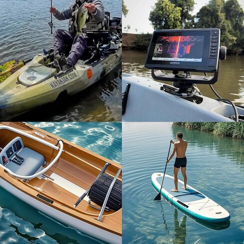 Hitorhike Pro Kayak Fishing Track with Manual Lock - All-Water Ready Rail System, Fast Installation for Rods Finders Cups - Fits Kayaks Jon Boats and Small Boats in Saudi Arabia