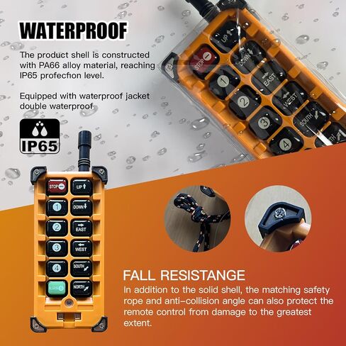 F23-BB Industrial Remote Controller, 8 Buttons Switches Hoist Crane Control Lift Remote Control with Two Transmitter and One Receiver (F23-BB 2 Transmitter 12-48V DC) in Saudi Arabia