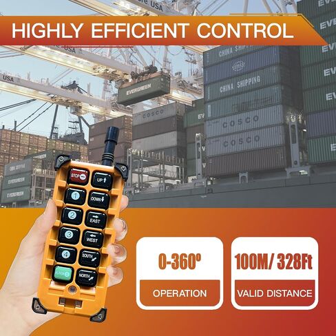 F23-BB Industrial Remote Controller, 8 Buttons Switches Hoist Crane Control Lift Remote Control with Two Transmitter and One Receiver (F23-BB 2 Transmitter 12-48V DC) in Saudi Arabia