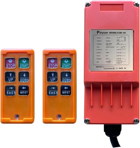 F23-BB Industrial Remote Controller, 8 Buttons Switches Hoist Crane Control Lift Remote Control with Two Transmitter and One Receiver (F23-BB 2 Transmitter 12-48V DC) in Saudi Arabia