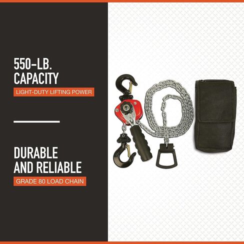 Ironton Mini Lever Chain Hoist, 550-Lb. Capacity, 5ft. Lift, Model# VD250KG1.5M in Kuwait