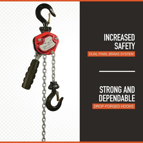 Ironton Mini Lever Chain Hoist, 550-Lb. Capacity, 5ft. Lift, Model# VD250KG1.5M in Kuwait