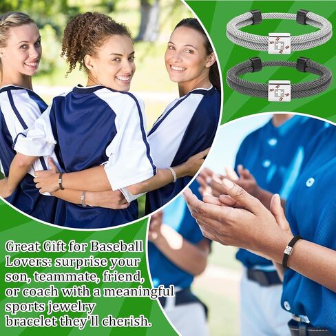 6 Pack Baseball Braided Cross Bracelets Strand for Teen Men Back to School Gift Christian Religious Stainless Steel Adjustable Rope Wristband Jesus Sport Jewelry Team Bulk for Player Coaches in Saudi Arabia