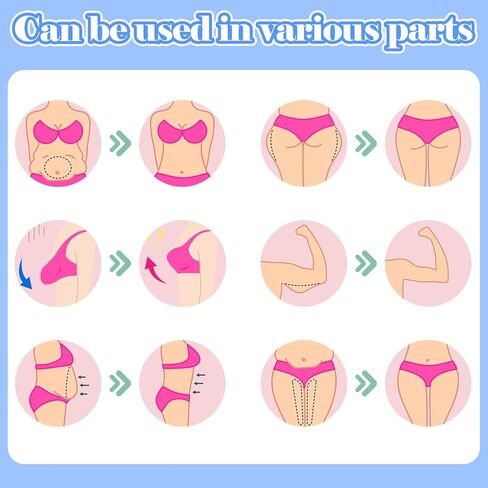 Bonuci 30 Pcs Tummy Lift Tapes, 9.8 x 4.3 Inch Invisible Waterproof Oval Lift Cellulite Adhesive Bikini Tuck Swimsuit Tapes for Women Skin Lifting Inner Tummy Breast Thigh Belly Sagging Loose Beauty in Kuwait