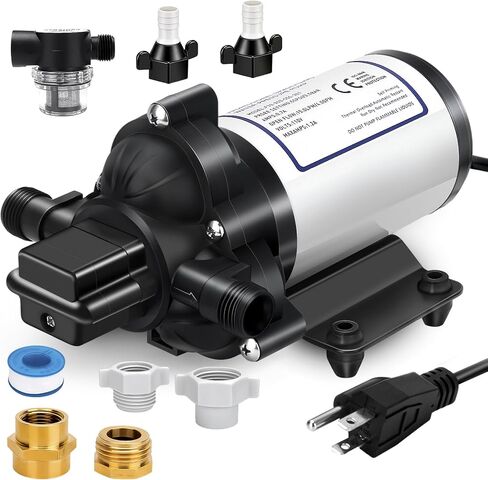 مضخة معززة ضغط الماء 110 V - 110V AC مضخة فتيلة ذاتية - مضخة المياه الحجاب الحاجز 110 فولت - 4.0 GPM 55 رطل / رطلاء مضخة ضغط الماء للمنزل اليخت الحديقة RV in Saudi Arabia