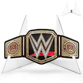 Championship Belt Display Stand for Heavy Duty Wrestling & Football Trophies - 9.8x9.8x4 Inch Acrylic Award Holder Base, No Assembly Required in Saudi Arabia