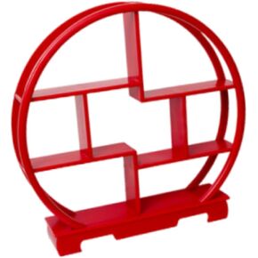 حلوى خشبية عرض الرف الشكل تخزين الرف منظم مخزن مخزن الصينية الصينية معروضة صينية سطح مكتب مطعم ، بني in Kuwait