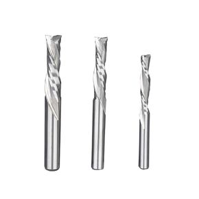 VSHARP 3.175 4 5 6MM شانك 2 الناي الفلوت الطاحونة الحلزونية طاحونة التنغستن كربيد مزدوج حافة أسفل قطع الطحن للاكريليك MDF PVC (4x4x17) in Saudi Arabia