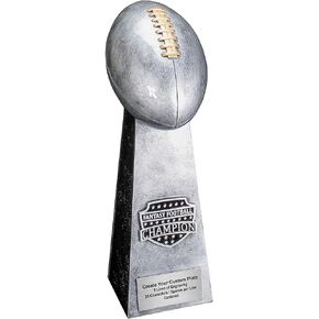 Tecade Awards Fantasy Football Champion Trophy - Gold أو Silver ، 11.5 أو 16 بوصة - جائزة FFL المحفورة المخصصة - تخصيص الآن in Saudi Arabia