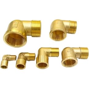 1/8 1/4 3/8 1/2 3/4 1 بوصة كوع النحاس 90 درجة موصل موصل موصل المياه 2pcs (3/4 ") in Kuwait