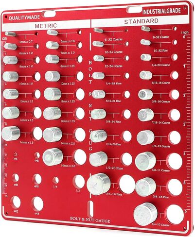 QWORK Universal Precision Thread Checker Board - Aluminium 6061 & SUS 304 Stainless Steel, 42 Sizes in Saudi Arabia