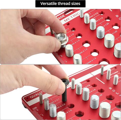 QWORK Universal Precision Thread Checker Board - Aluminium 6061 & SUS 304 Stainless Steel, 42 Sizes in Saudi Arabia
