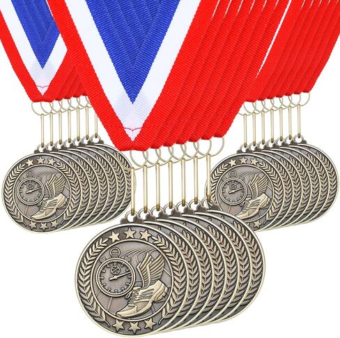 remouuly 30/60/100 PCS Track Award Medals Bulk 2 '' Trophy Track and Field Medals Race First Present مع Gerct Ribbons Gown in Saudi Arabia