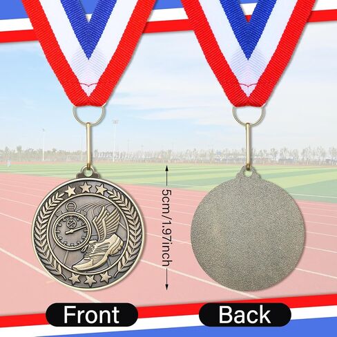 remouuly 30/60/100 PCS Track Award Medals Bulk 2 '' Trophy Track and Field Medals Race First Present مع Gerct Ribbons Gown in Saudi Arabia