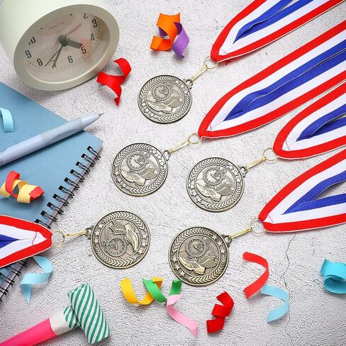 remouuly 30/60/100 PCS Track Award Medals Bulk 2 '' Trophy Track and Field Medals Race First Present مع Gerct Ribbons Gown in Saudi Arabia