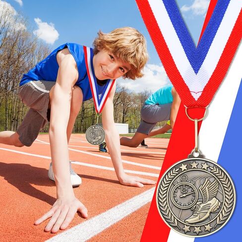 remouuly 30/60/100 PCS Track Award Medals Bulk 2 '' Trophy Track and Field Medals Race First Present مع Gerct Ribbons Gown in Saudi Arabia