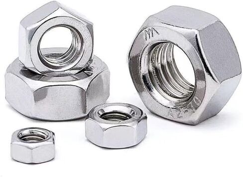 M20-2.5mm Hex Nuts, 5Pcs M20 Hardware Nuts 304 Stainless Steel 18-8, Metric Coarse Thread Nuts,Bright Finish, Full Thread in Kuwait