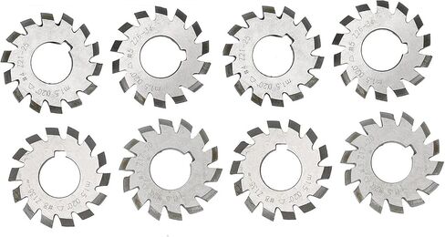 High Speed Steel Gear Cutter Cutting Tool Industrial Supplies M1.5 20° 5mm 6mm 8Pcs Gear Cutter in Saudi Arabia