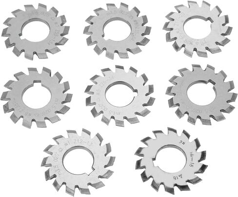 High Speed Steel Gear Cutter Cutting Tool Industrial Supplies M1.5 20° 5mm 6mm 8Pcs Gear Cutter in Saudi Arabia
