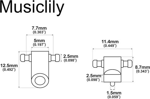 MusicLily Pro String Guides Trees Trees for Fender American Standard Style Electric Guitar ، Black (مجموعة من 2) in Saudi Arabia