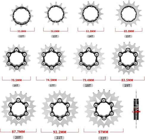 Bike Single Speed Conversion Kit 12T13T/14T/15T/16T/17T/18T/19T/20T/21T/22T Bicycle Single Speed Cassette & Spacers Accessories in Saudi Arabia