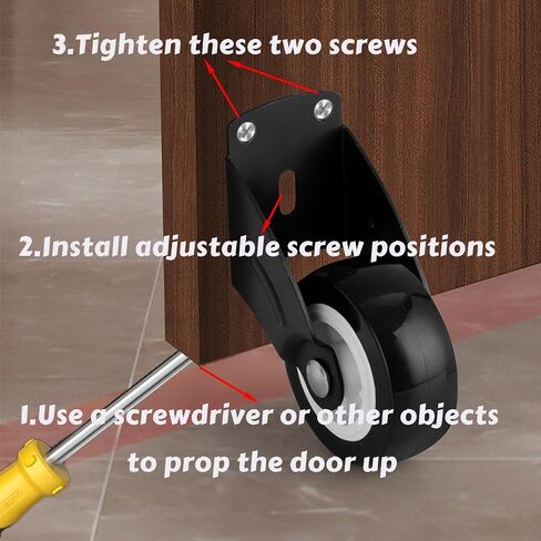 4Pcs Small Gate Wheel 2 Inch Wooden Gate Wheel, Anti-Sag Door Bottom Support Wheels with Mounting Screws, Vertical/Bottom Mounting Furniture fix Rollers in Kuwait