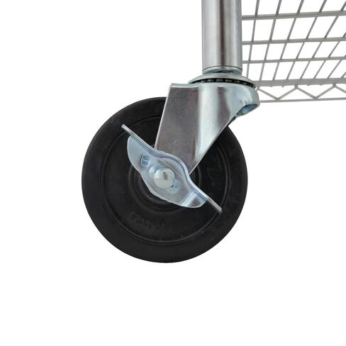 Crescent 800 LBS PRO Series, 4" Heavy Duty Caster Wheels, 3/8" x 1", 16 TPI Threaded Casters, Swiveling, Set of 4, 2 Locking and 2 Non-Locking Wheels with Brakes, for Racks, carts, trolleys in Saudi Arabia