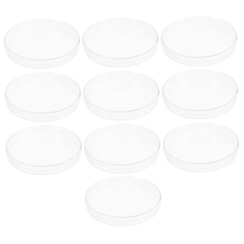 Pretyzoom 10pcs أطباق Petri ليد لألواح أجار المختبر للثقافة صواني الثقافة السطحية السطحية in Kuwait