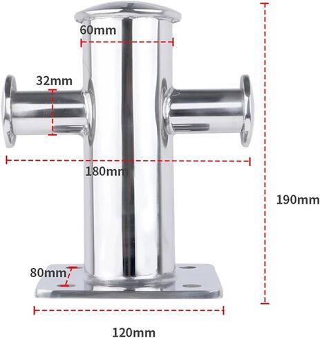 Boat Accessories Cross Boat Bollard 316 Stainless Steel Mooring Bitt Cleat Anchor Pile. Cable Rope Column in Saudi Arabia