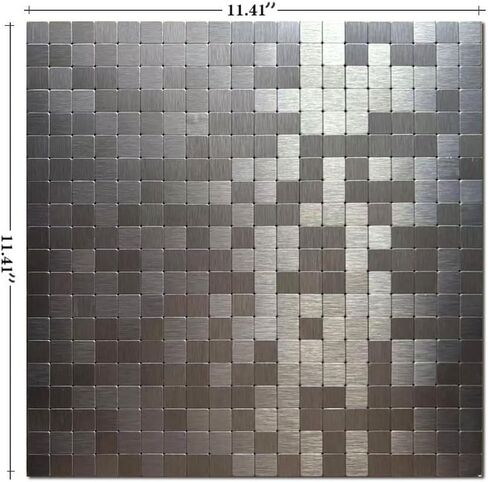 Weimeisc 10 Sheets Peel and Stick Backsplash Tile للمطبخ ، بلاط الفسيفساء ذاتيا ، عصا على الغرور الحمام ， ديكور الموقد ، طاولة الغسيل (Green & Silver Frosted ، 10) in Kuwait