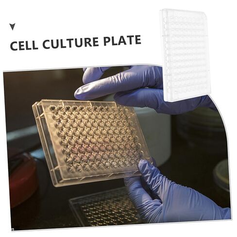 GLEAVI 2 pcs Disposable Cell Culture Plate with Lid Plastic Tissue Cultivation Plate for Lab Suitable for Cell Adherence Growth in Saudi Arabia