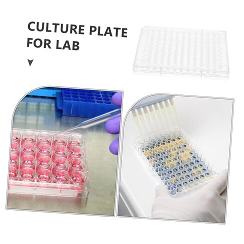 GLEAVI 2 pcs Disposable Cell Culture Plate with Lid Plastic Tissue Cultivation Plate for Lab Suitable for Cell Adherence Growth in Saudi Arabia