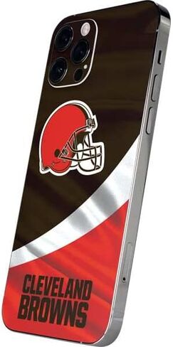 Skinit Schecal Phone Skin متوافق مع iPhone 12 Pro Max - تصميم NFL Cleveland Browns المرخص رسميًا in Saudi Arabia
