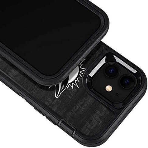 Skinit Skinit Phone Skin متوافق مع Case Otterbox Defender Pro لـ iPhone 12 - NFL Miami Dolphins بالأبيض والأسود المرخصة in Saudi Arabia